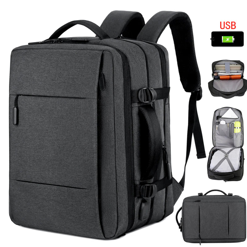 Premium Men's Backpack: Stylish, Spacious, with USB Charging and Laptop Compartment – Ideal for Business and Travel